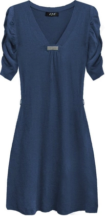 SWETERKOWA SUKIENKA GRANATOWA (1109/2)