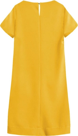 Trapezowa sukienka żółta (435art)