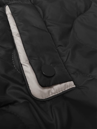 Krótki bezrękawnik damski z odpinanym kapturem BH Forever czarny (BH-2414)