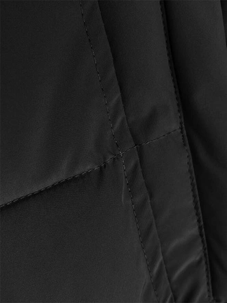 Zimowa kurtka damska z futrzaną podszewką czarna (LHD-23063)