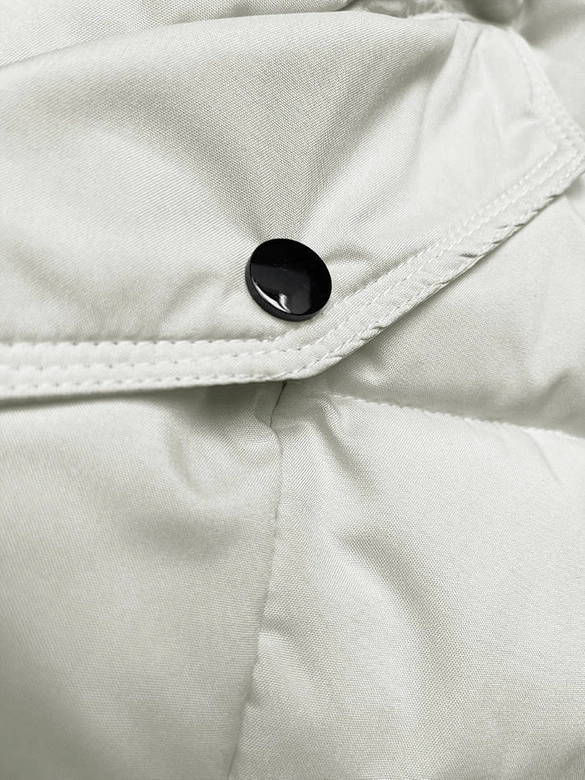 Puchowa zimowa kurtka damska ecru (2M-007)