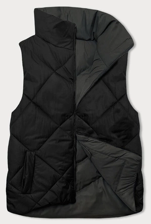 Puchowa dwustronna kamizelka damska army (5M3179-136)