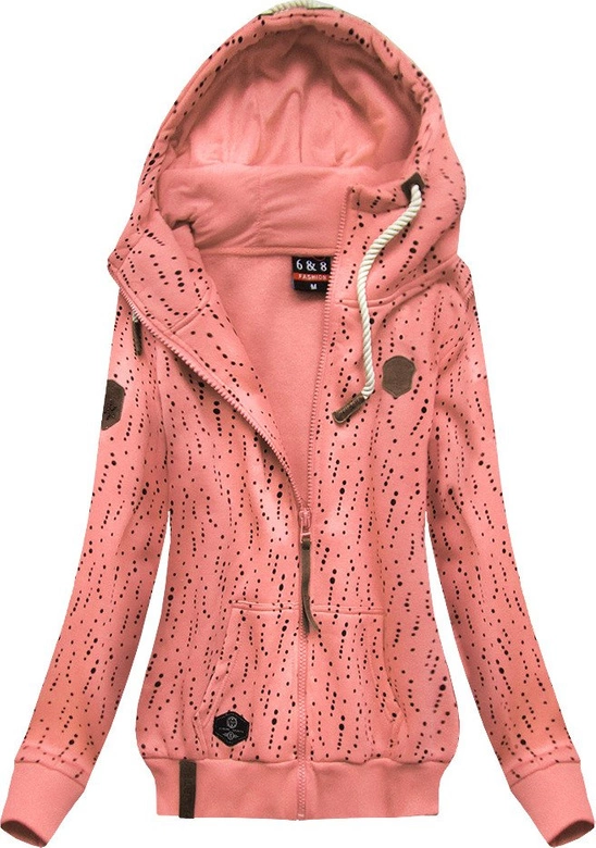 BLUZA W NIEREGULARNE KROPKI ŁOSOSIOWA (1915)