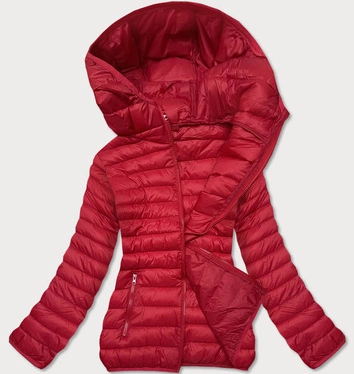 PIKOWANA KURTKA DAMSKA CIEMNOCZERWONA (23036-277)