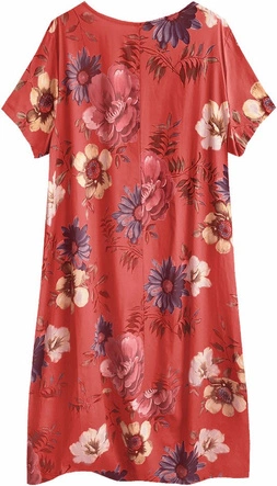 BAWEŁNIANA SUKIENKA OVERSIZE CZERWONA (341ART)