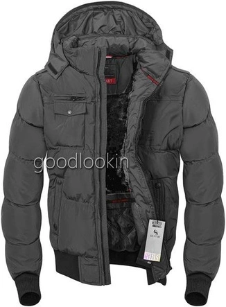GRAFITOWA KURTKA ZIMOWA GO START (7581)
