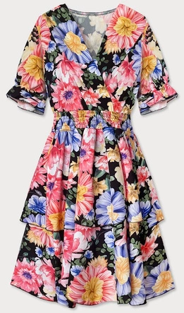 SUKIENKA W KWIATY WIELOKOLOROWA (699ART)