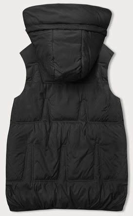 Puchowa kamizelka damska czarna (B8153-1)