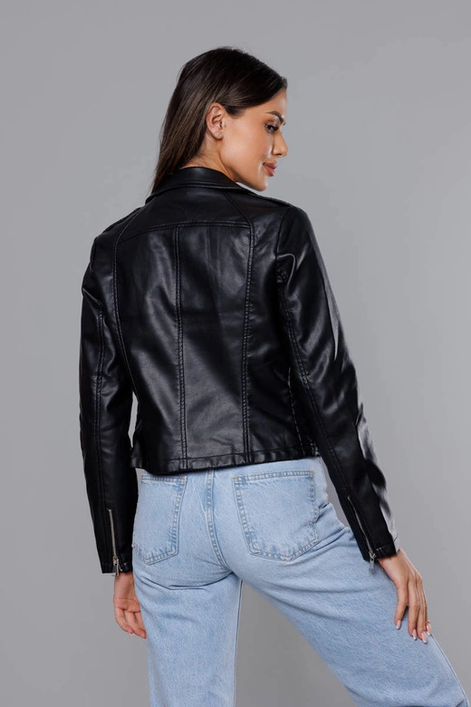 Ramoneska damska z kołnierzem czarna (11Z8036)