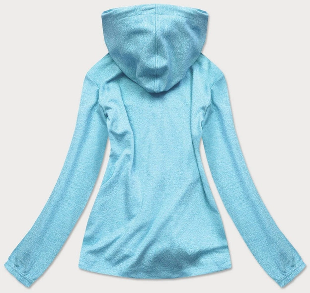 CIENKA BLUZA DAMSKA BAWEŁNIANA TURKUSOWA (57774)