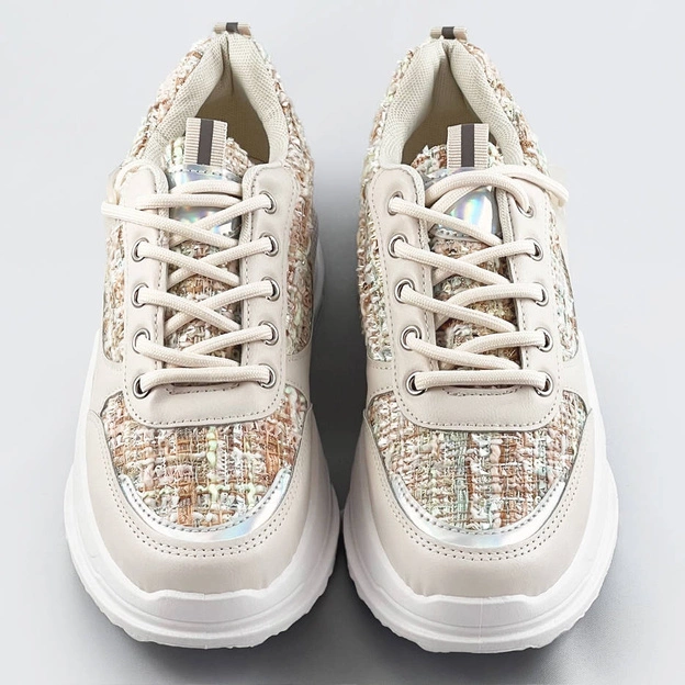 Buty sportowe damskie beżowe (7003)