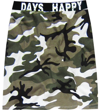 BAWEŁNIANA SPÓDNICA W MORO ZIELONA (ART7/1)