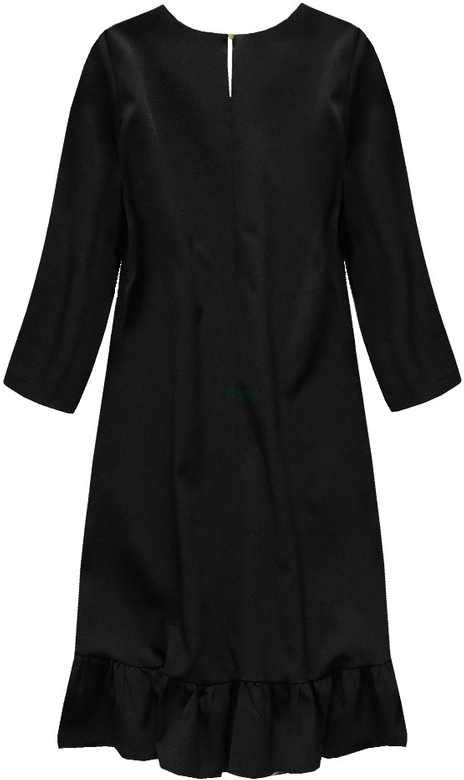 Sukienka z falbaną czarna (134art)