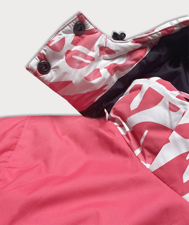 Damska kurtka zimowa narciarska z membraną różowa (w187)