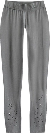 BŁYSZCZĄCE LEGGINSY Z DŻETAMI SZARE (374ART)