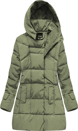 KURTKA Z KAPTUREM I KIESZENIAMI KHAKI (X1266X)