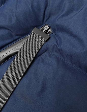 Puchowa kurtka damska granatowa (5M739-215)