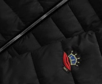 KURTKA ZIMOWA Z KAPTUREM CZARNA (B3595)