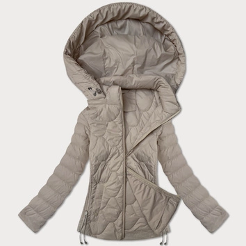 Pikowana krótka kurtka damska J Style beżowa (16M9239-62)