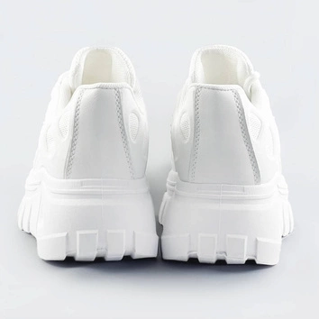 SPORTOWE BUTY DAMSKIE NA PLATFORMIE BIAŁE (S222)