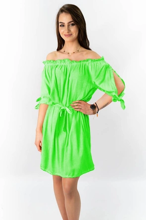 SUKIENKA HISZPANKA Z PASKIEM NEONOWA ZIELONA (279ART)
