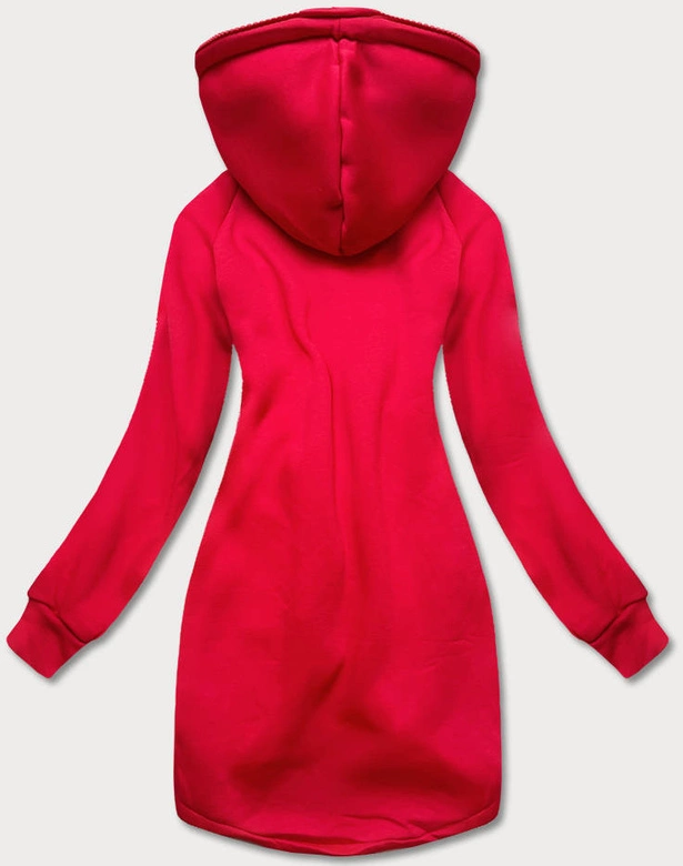 Długa damska bluza czerwona (AMG-855B)