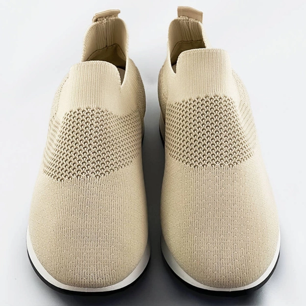 Wsuwane buty sportowe damskie beżowe (xa157)