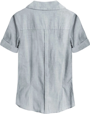 BAWEŁNIANA KOSZULA JASNOSZARA (1610)