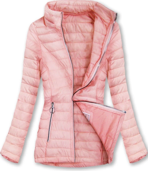 PIKOWANA KURTKA Z KAPTUREM ŁOSOSIOWA (W629)