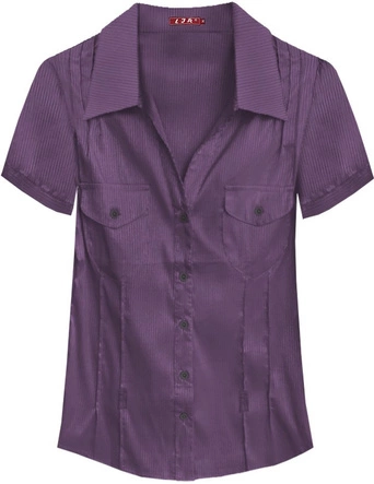 BŁYSZCZĄCA KOSZULA W PASKI FIOLETOWA (337ART)