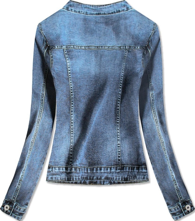 KRÓTKA KURTKA DAMSKA JEANSOWA NIEBIESKA (C016)