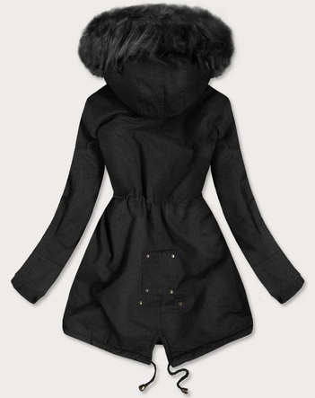 ZIMOWA PARKA DAMSKA CZARNA (D-213)
