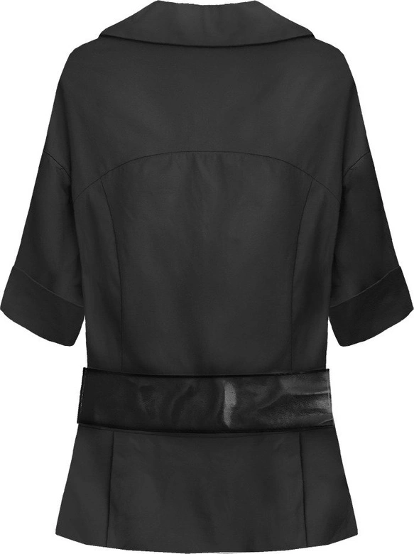 ŻAKIET Z PASKIEM CZARNY (319ART)