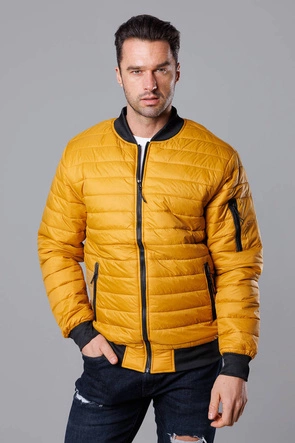 Pikowana bomberka męska ciemnożółta (MY02-23)