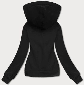 Krótka bluza rozpinana damska czarna (AMG-63)