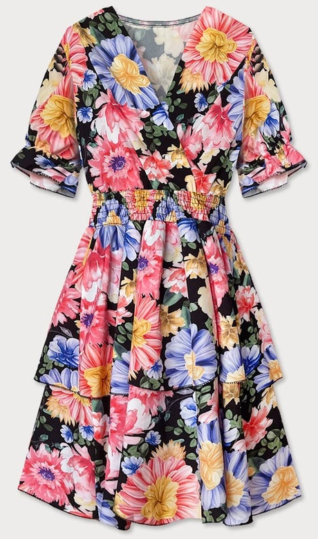 SUKIENKA W KWIATY WIELOKOLOROWA (699ART)