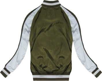 KURTKA BOMBERKA Z NASZYWKAMI KHAKI (W555)