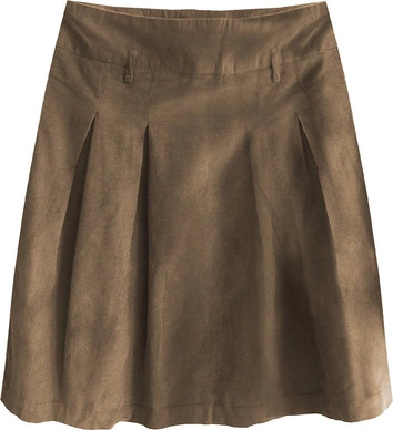 BAWEŁNIANA SZTRUKSOWA SPÓDNICA JASNOBRĄZOWA (2226)