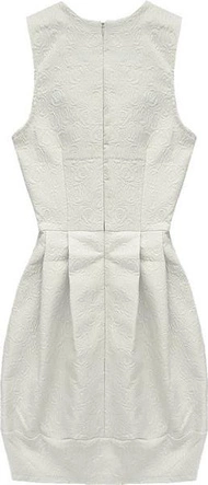 SUKIENKA Z TŁOCZONYM WZOREM ECRU (3121)