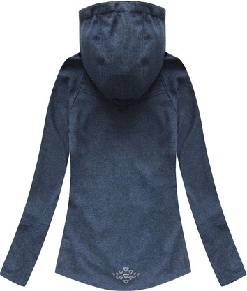 BLUZA TREKKINGOWA Z KAPTUREM GRANATOWA (HV-909)