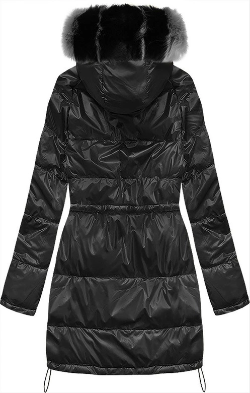 Dwustronna zimowa damska kurtka czarna (1908)
