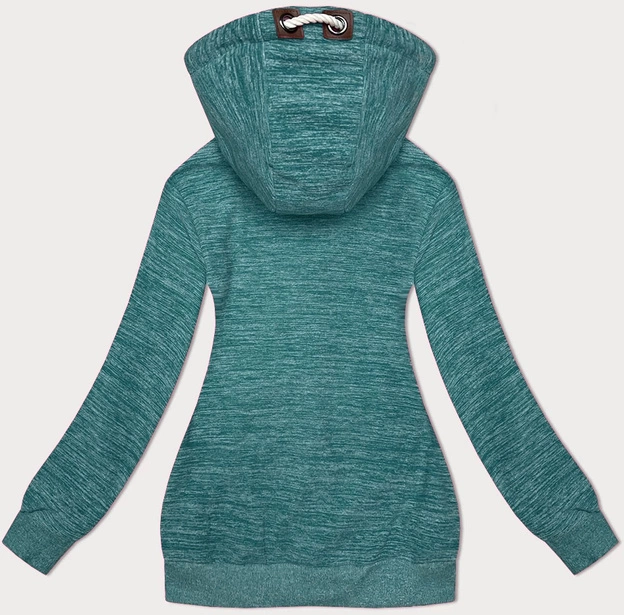 Rozpinana bluza polarowa turkusowy melanż (2310)