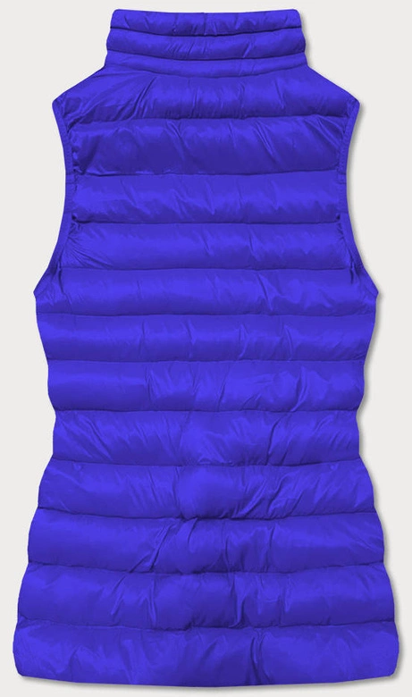 Krótka kamizelka pikowana damska chabrowa (23077-184)