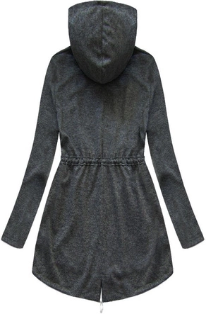 DŁUGA BLUZA Z KAPTUREM GRAFITOWA (83ART)