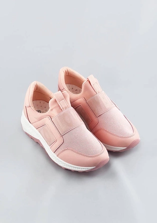 Wsuwane buty damskie z gumką różowe (c1003)