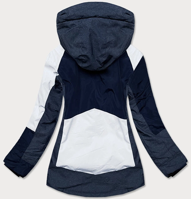 DAMSKA KURTKA ZIMOWA NARCIARSKA GRANATOWO-BIAŁA (B2359)