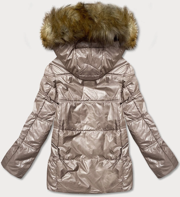 Krótka przejściowa kurtka pikowana camel (H-202-1)