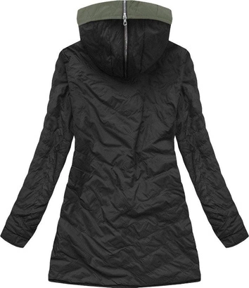 DWUSTRONNA KURTKA Z KAPTUREM KHAKI (W640)