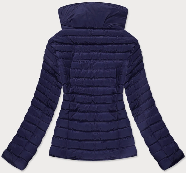 Przejściowa pikowana kurtka damska niebieska ciemna (23063-6)