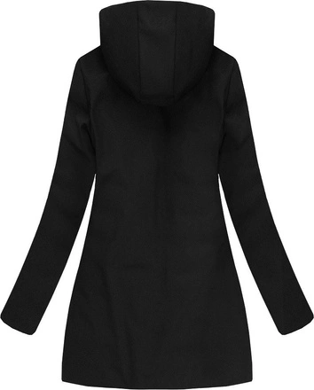 KURTKA Z KAPTUREM CZARNA (J18-006)